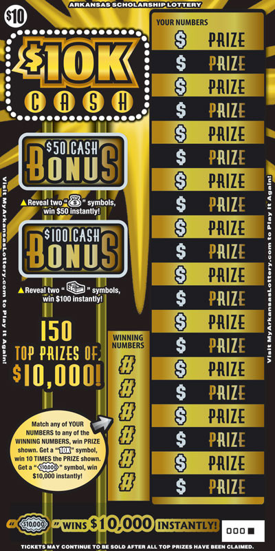 $10K Cash – Lottery Scratch Offs, Results, Predictions, Strategy and Feeds