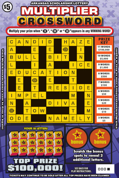 Multiplier Crossword – Lottery Scratch Offs, Results, Predictions, Strategy and Feeds