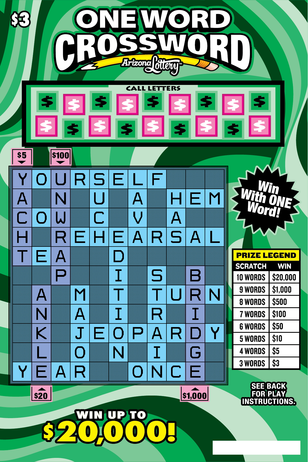 One Word Crossword  – Lottery Results, Predictions, Strategy and Feeds