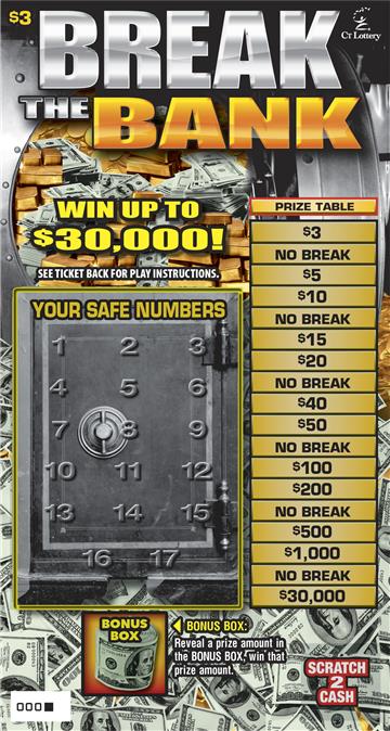 Break The Bank – Lottery Scratch Offs, Results, Predictions, Strategy and Feeds