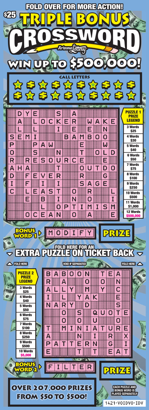 Triple Bonus Crossword  – Lottery Results, Predictions, Strategy and Feeds