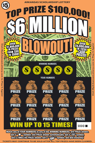$6 Million Blowout – Lottery Scratch Offs, Results, Predictions, Strategy and Feeds